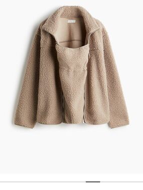 NWT H&M Babywearing before and after Sherpa Teddy Jacket Small